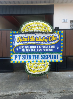 Papan Bunga Duka di Kembang Janggut